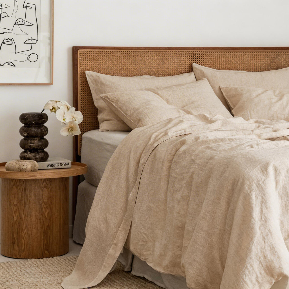 Flat Sheet Natural Flax