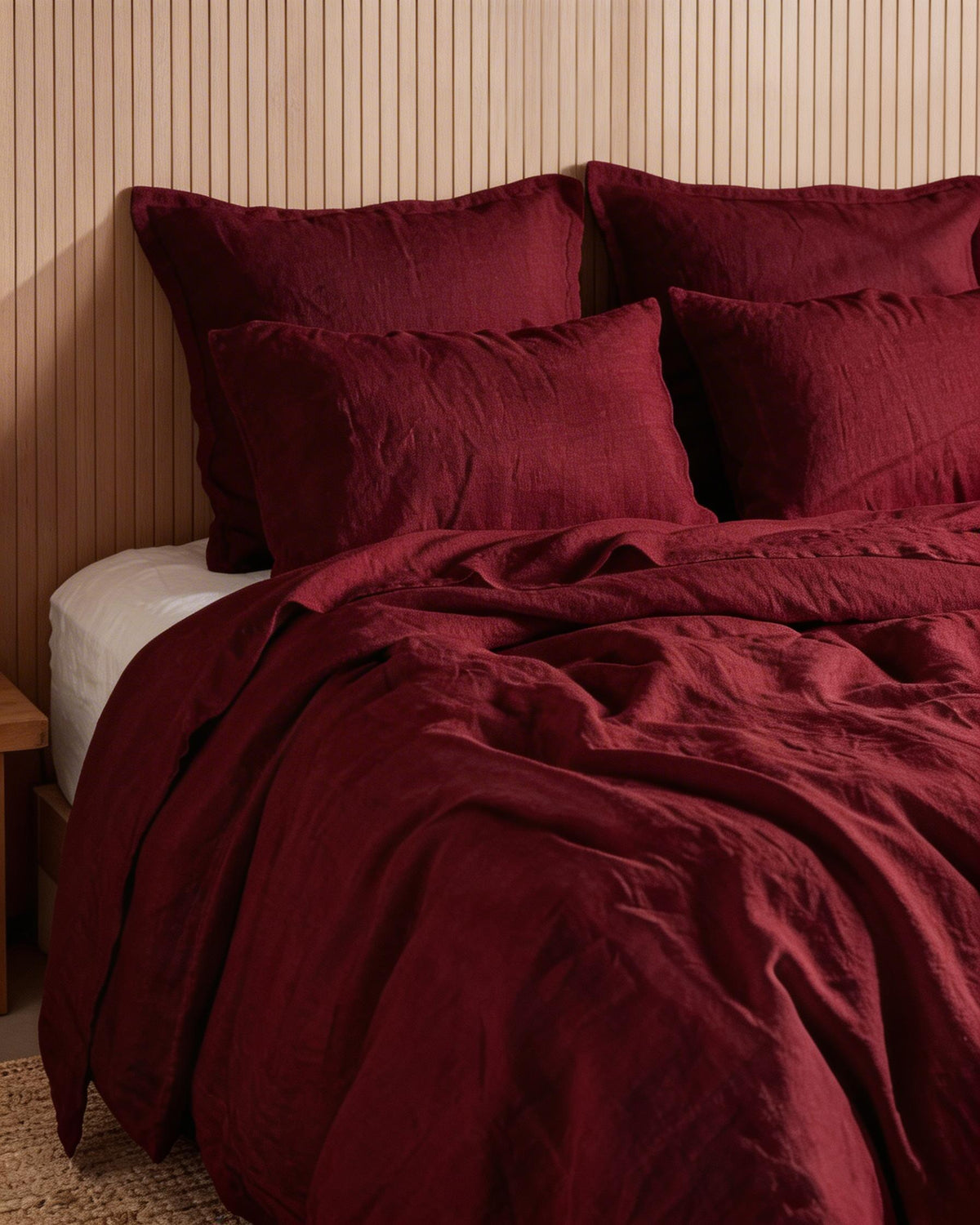 Quilt Cover Set Burgundy