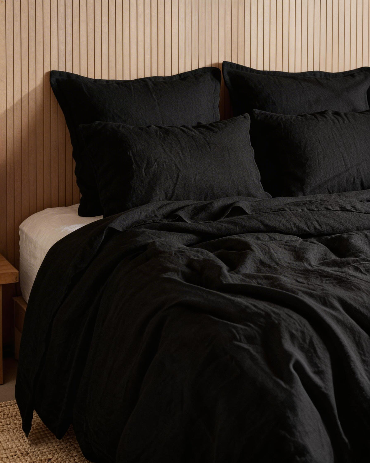 Quilt Cover Set Jet Black
