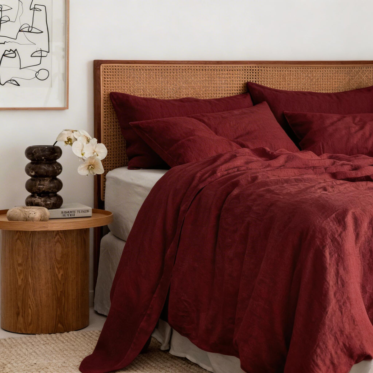 Flat Sheet Burgundy