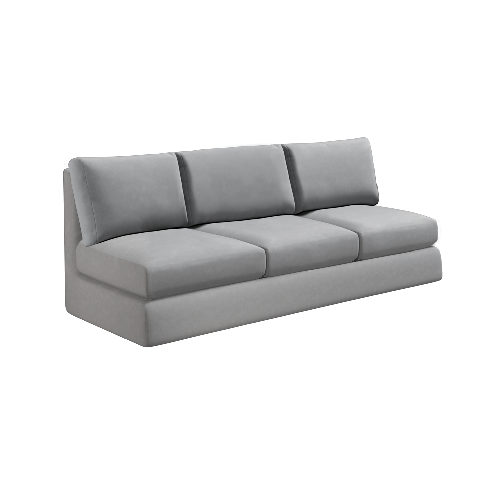 Custom Armless Sofa Slipcover