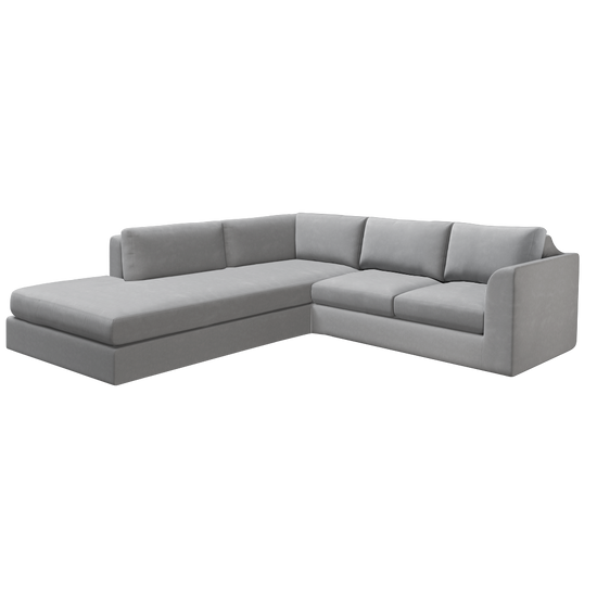 Custom Sectional Sofa Slipcover with Left Facing Bumper